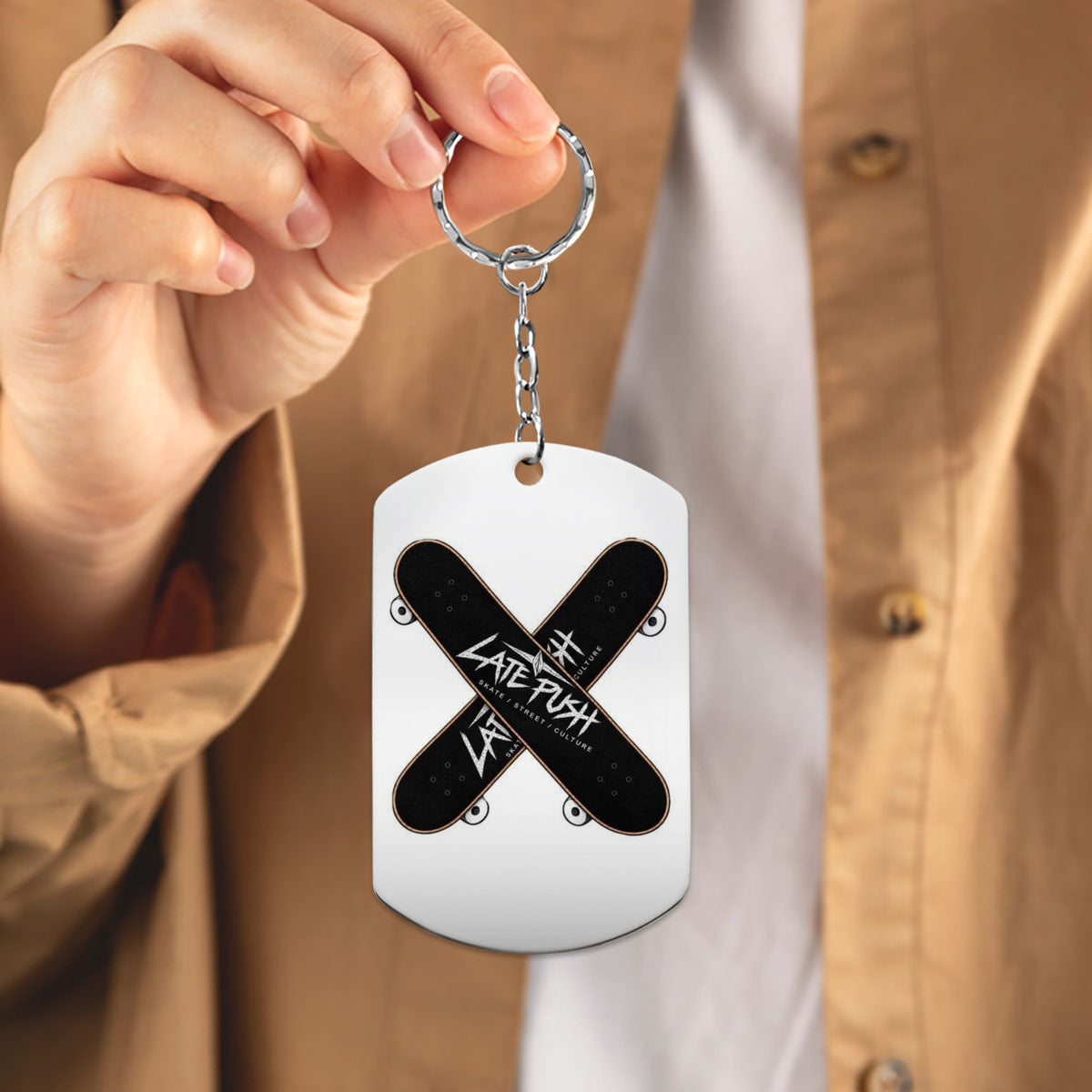 LatePush Aluminium Keychain